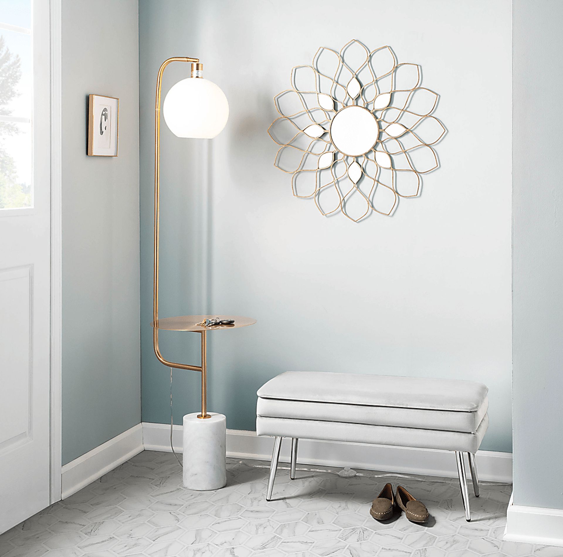 Interlarken Silver Accent Bench - Image 9