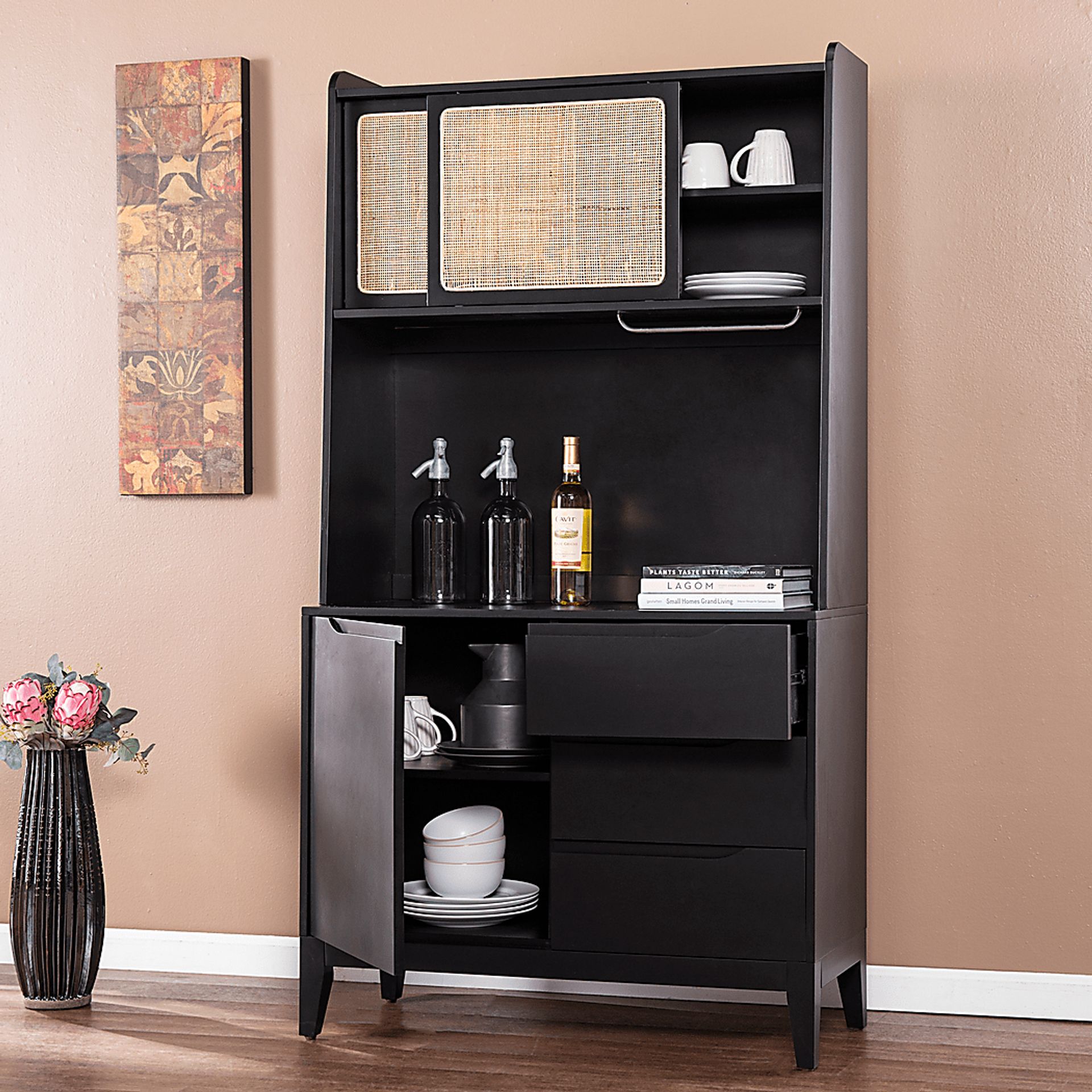 Interparke Black China Cabinet - Image 8