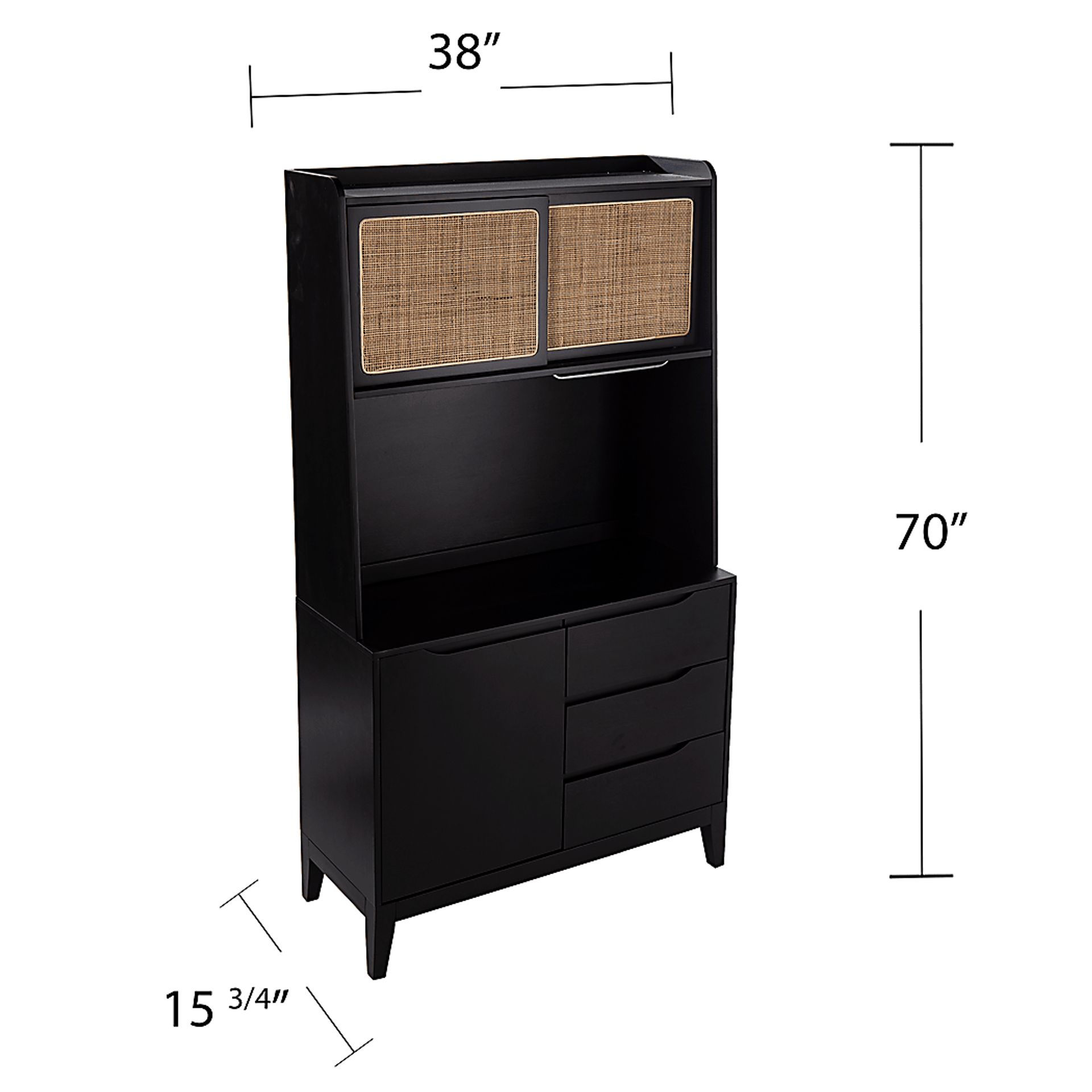 Interparke Black China Cabinet - Image 10
