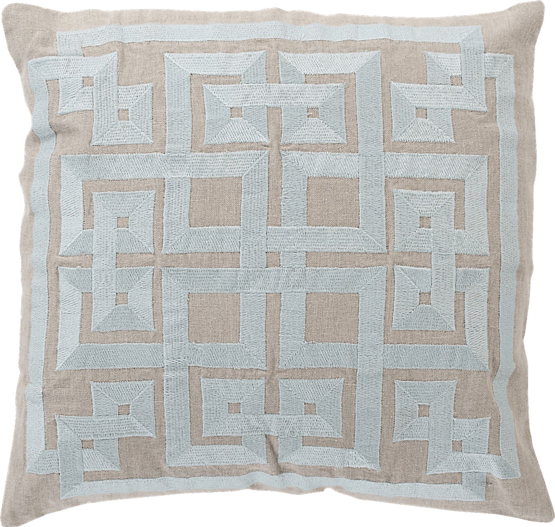 Intersected Geometrics Aqua Accent Pillow - Image 1