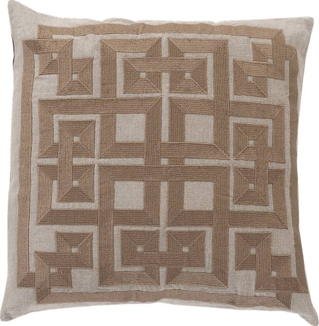 Intersected Geometrics Beige Accent Pillow - Thumbnail - Image 1