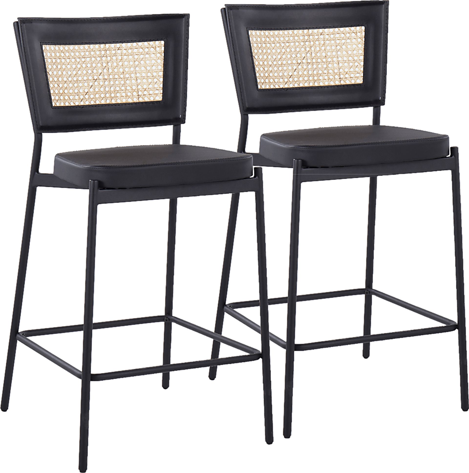 Inverary Black Counter Height Stool, Set of 2 - Image 1