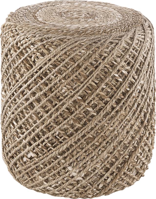 Invergordon Taupe Ottoman - Thumbnail - Image 1