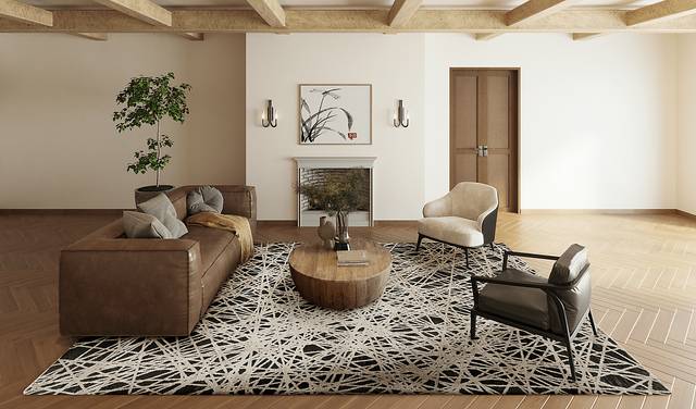 Invermere Black 5' x 8' Rug - Thumbnail - Image 2