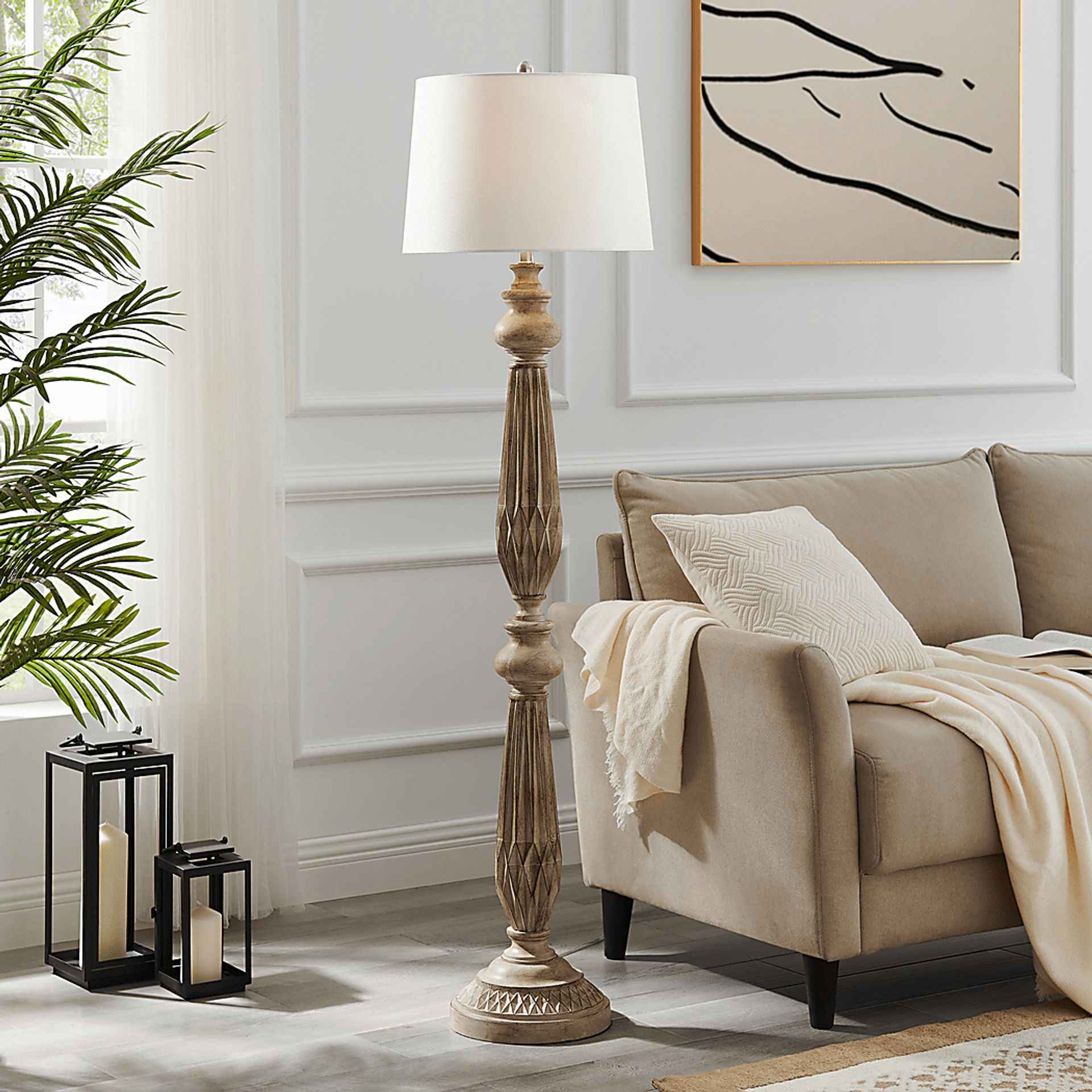 Ipco Estates Brown Floor Lamp - Image 2