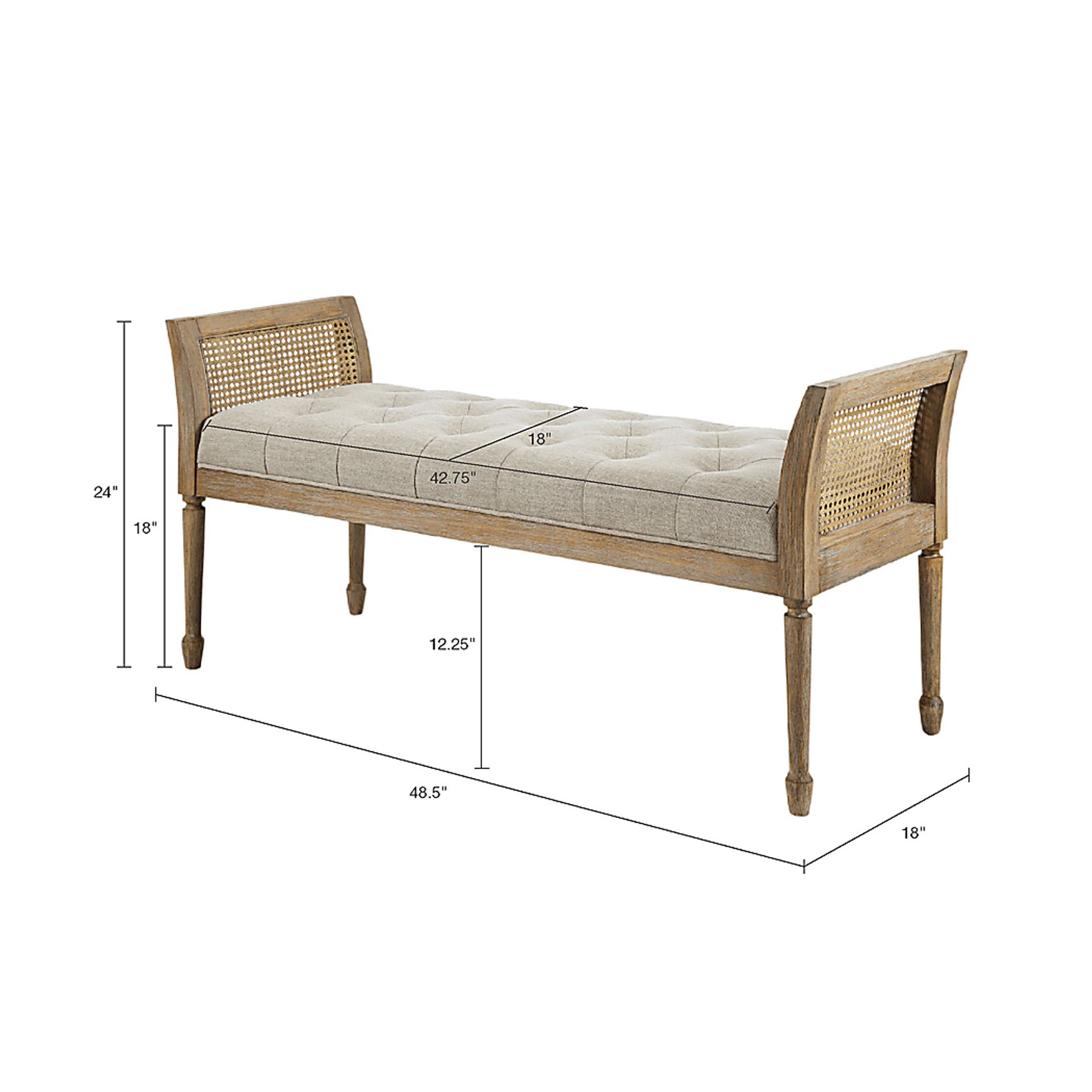 Iralou Natural Accent Bench - Image 8