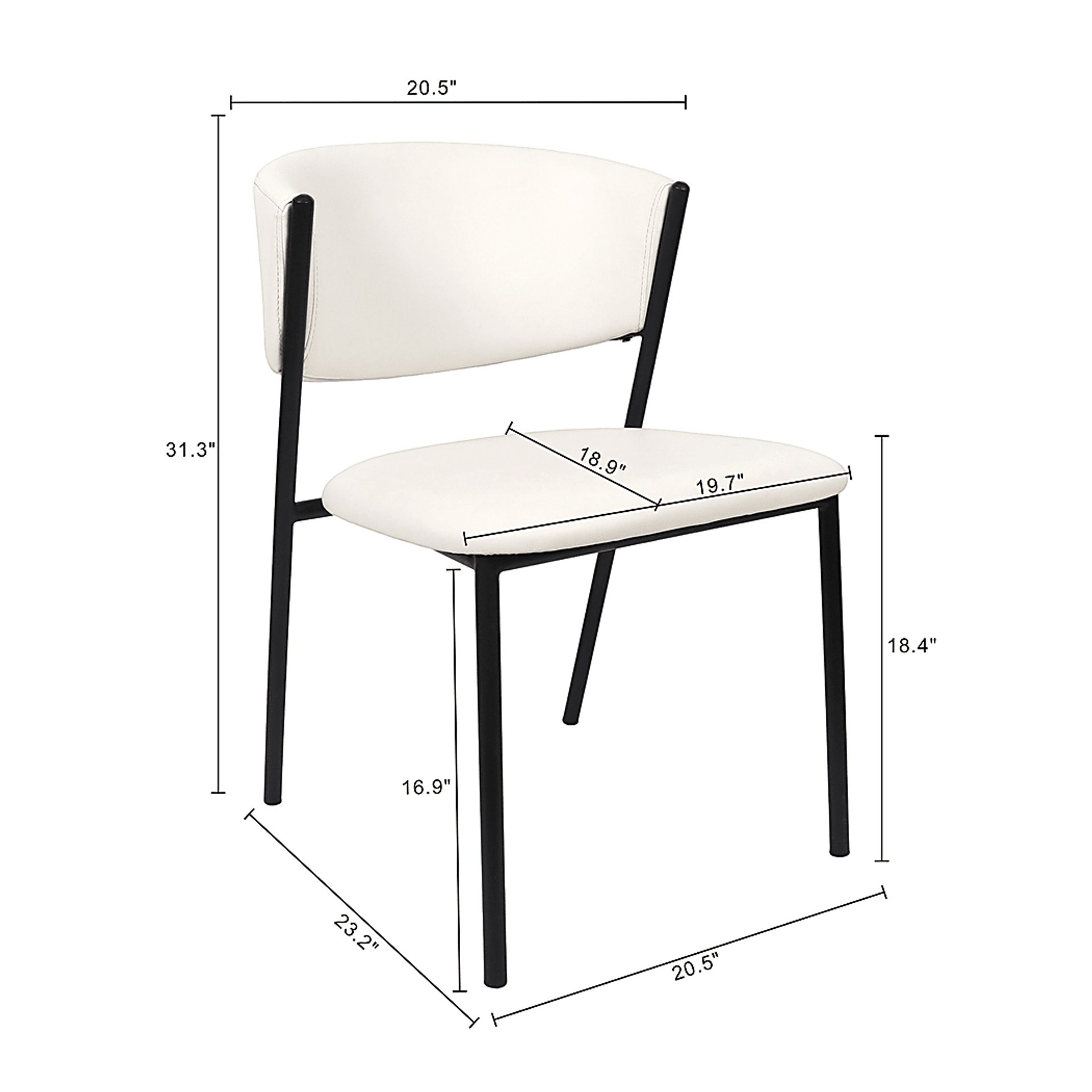 Iramse White Side Chair, Set of 4 - Image 7