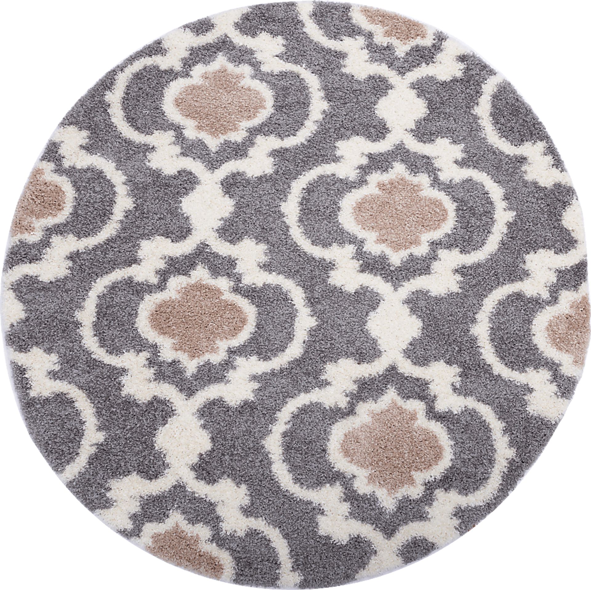 Irenee Gray 6'6 Round Rug - Image 1