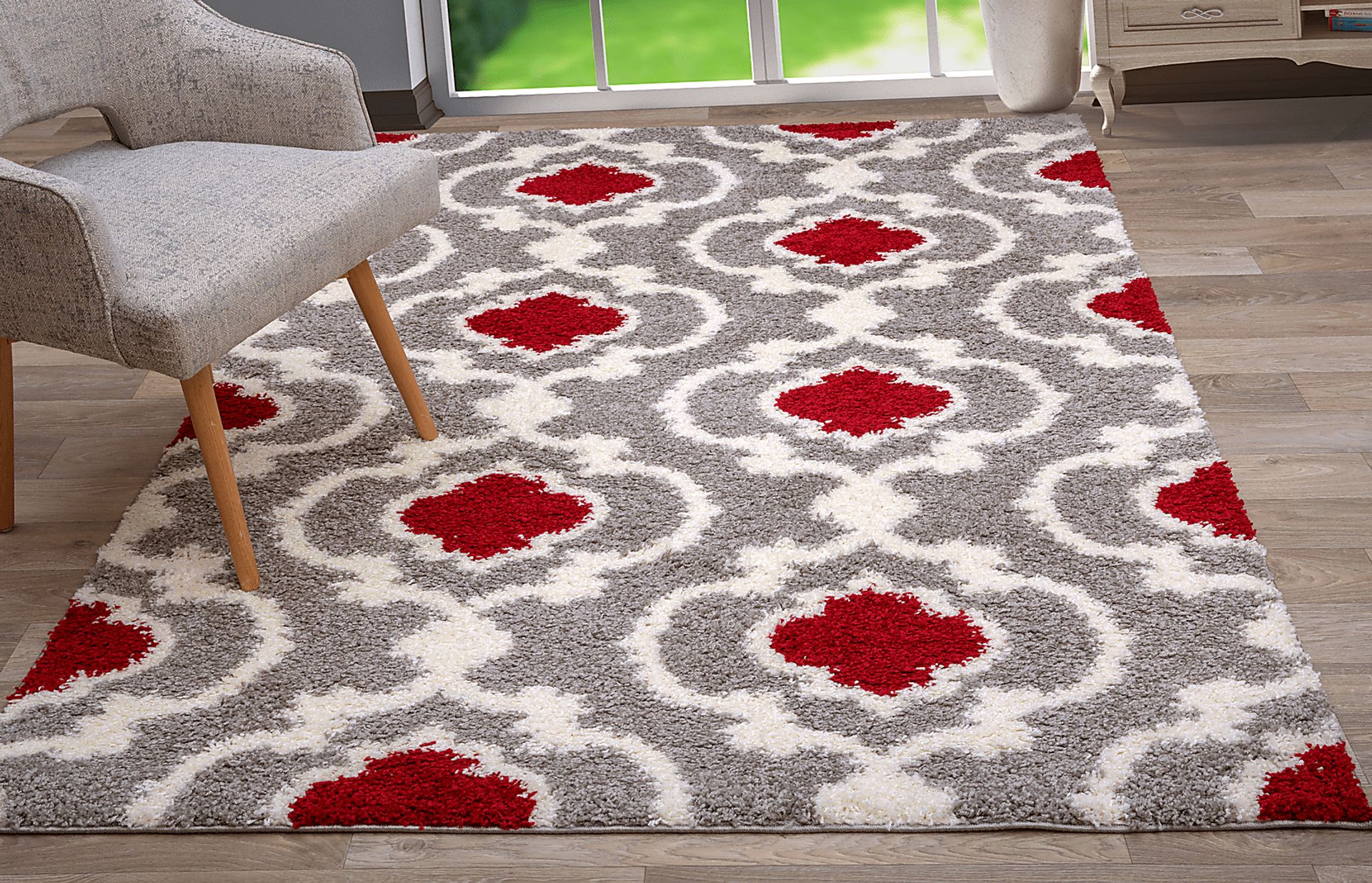 Irenee Red 7'10 x 10' Rug - Image 3