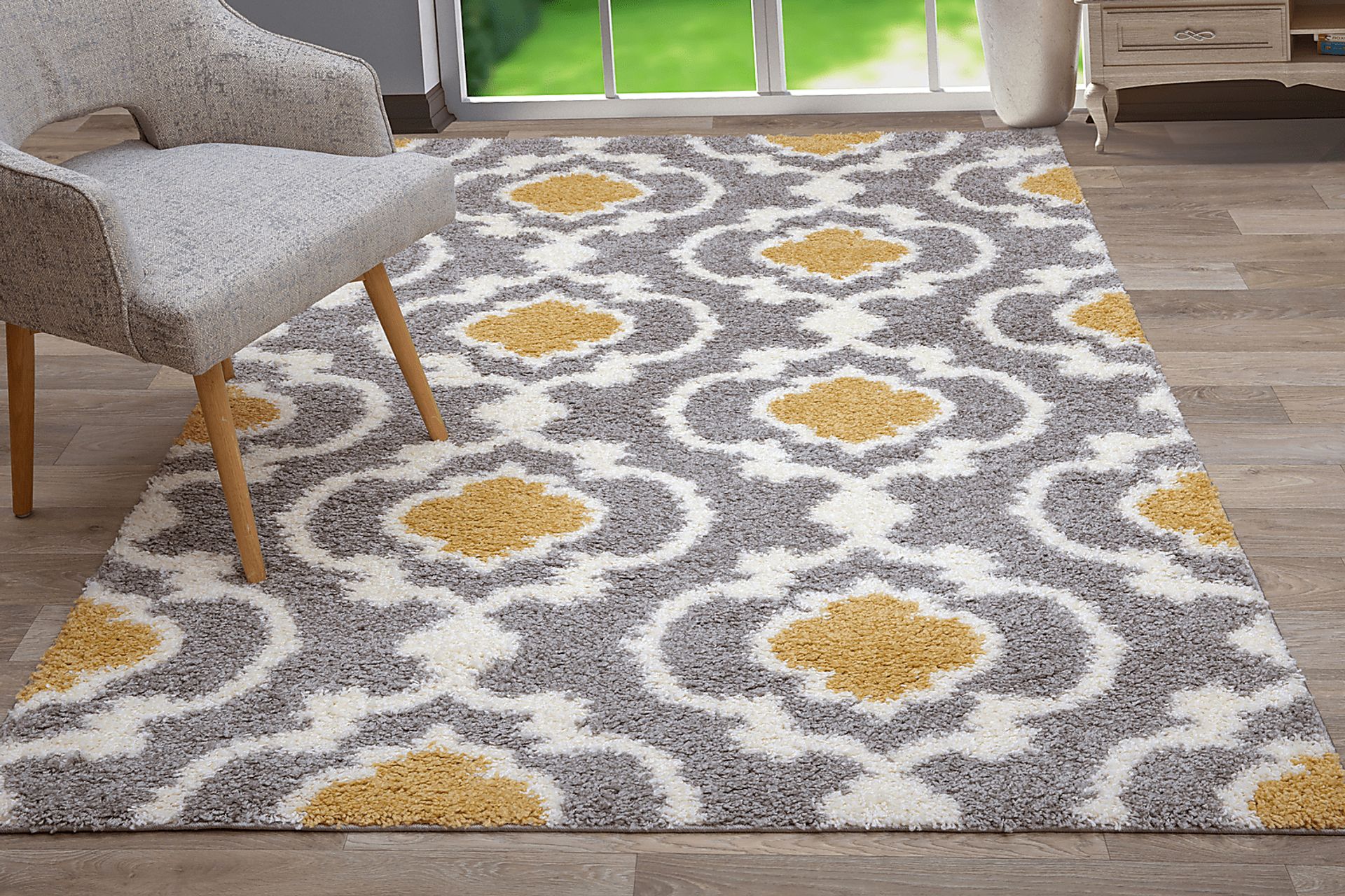 Irenee Yellow 7'10 x 10' Rug - Image 3