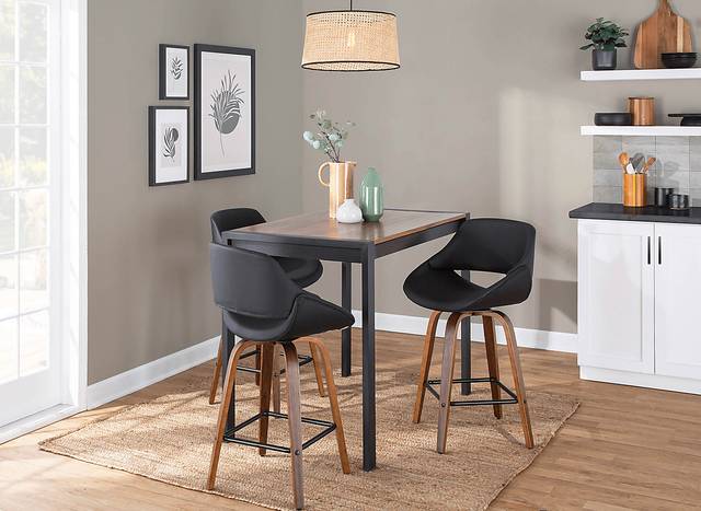 Irenor Black Counter Height Stool, Set of 2 - Thumbnail - Image 7