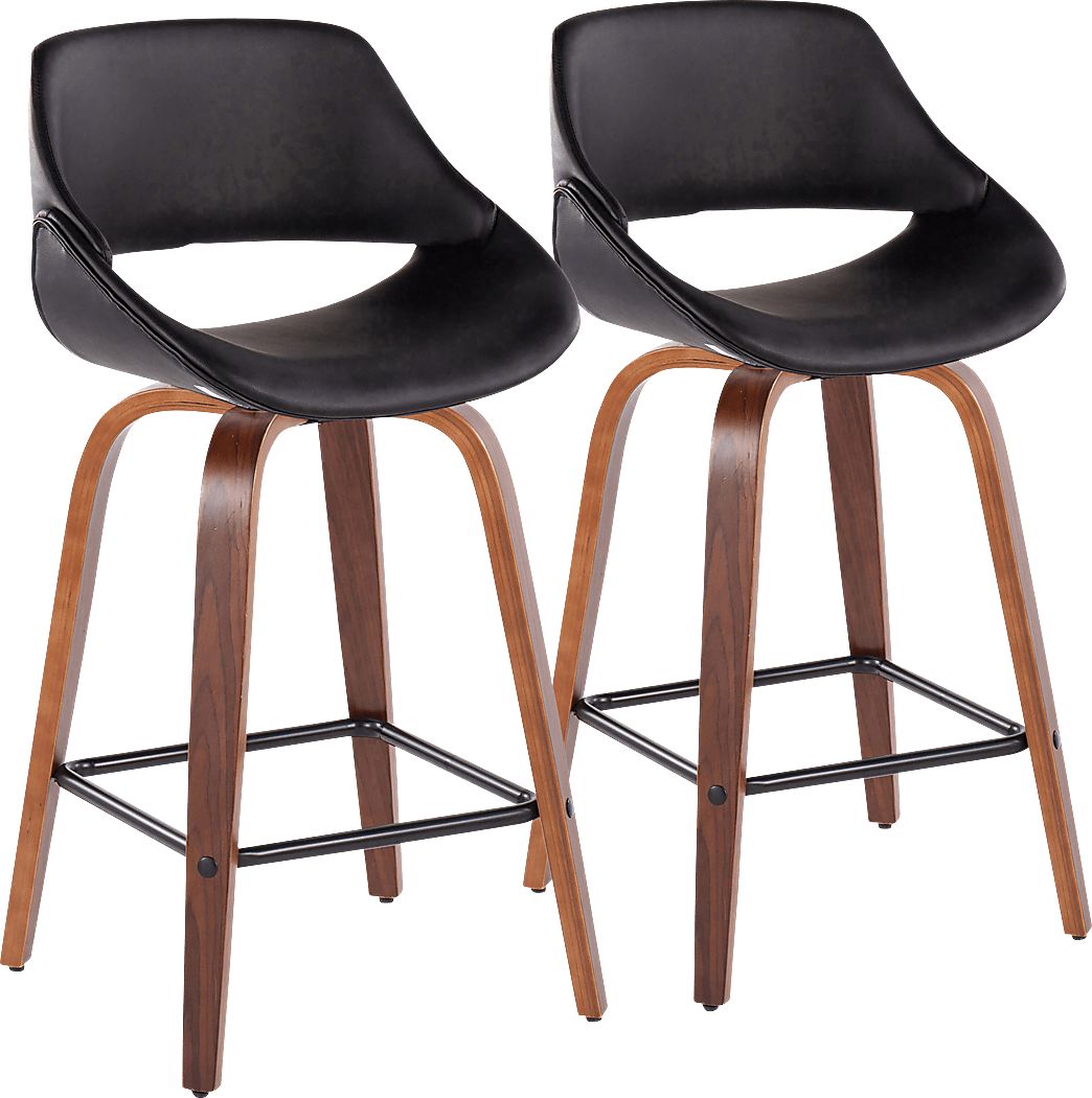 Irenor Black Counter Height Stool, Set of 2 Rooms To Go