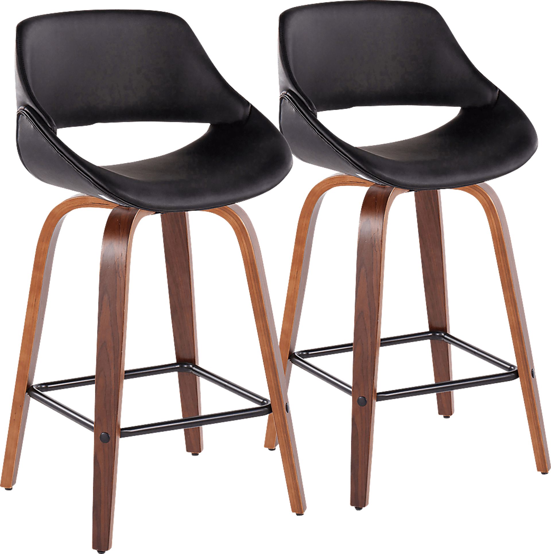 Irenor Black Counter Height Stool, Set of 2 - Image 1
