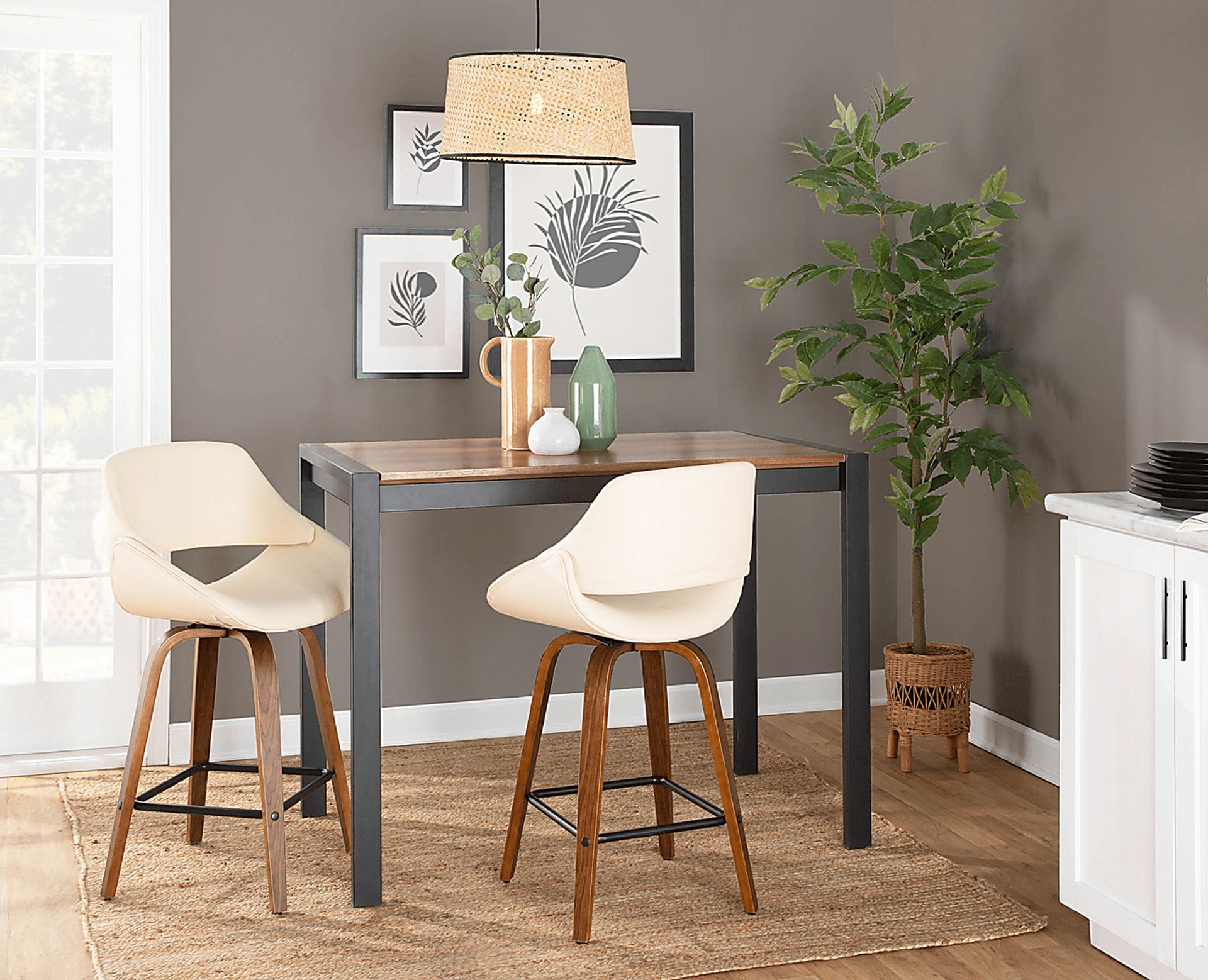 Irenor Cream Counter Height Stool, Set of 2 - Image 8