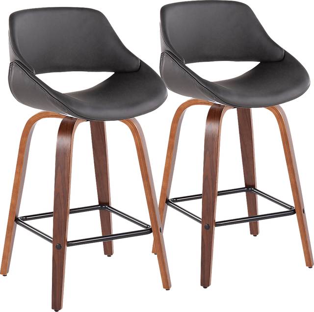 Irenor Gray Counter Height Stool, Set of 2 - Thumbnail - Image 1