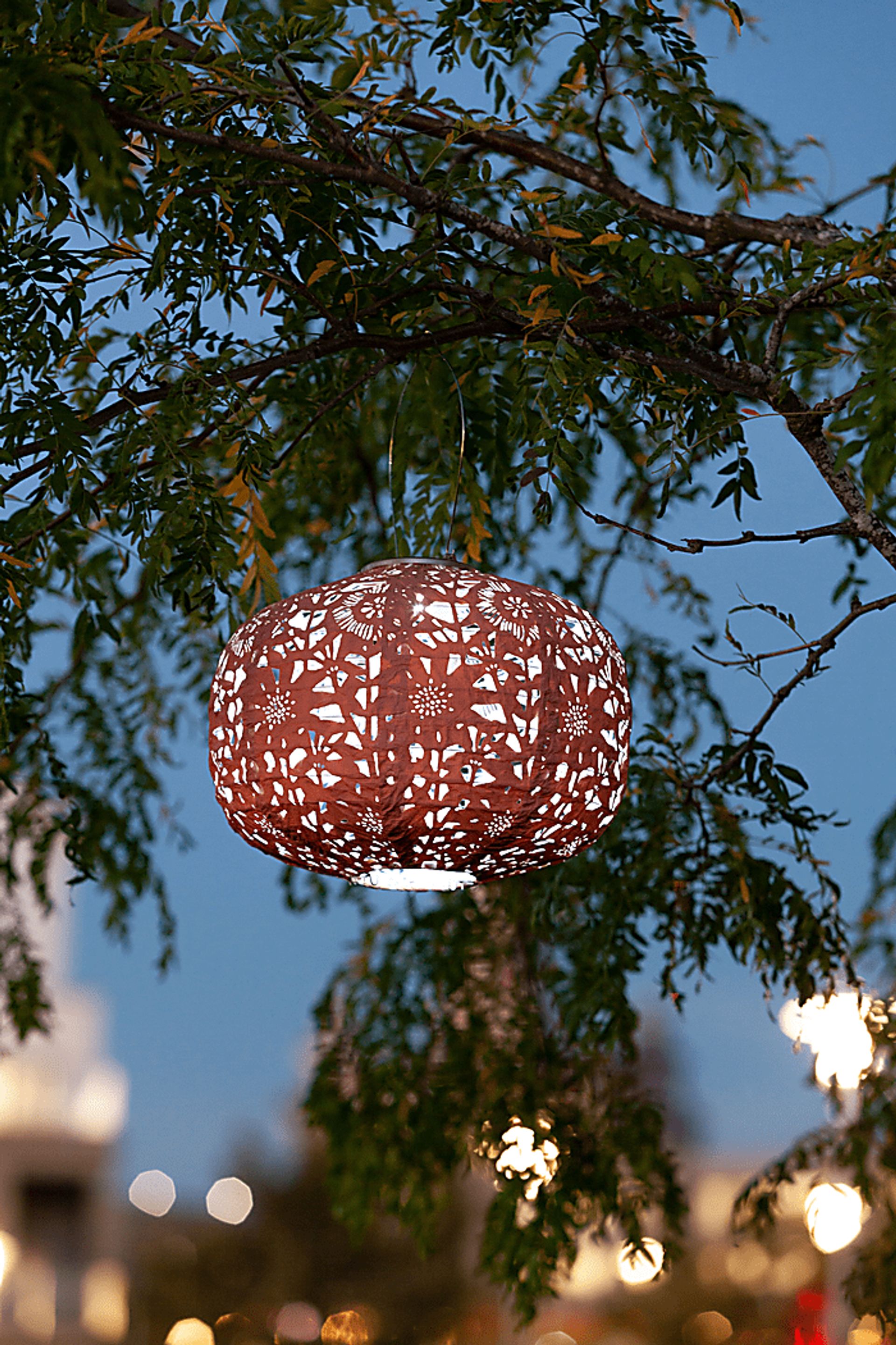 Irian Island Outdoor Clay Solar Lantern - Image 17