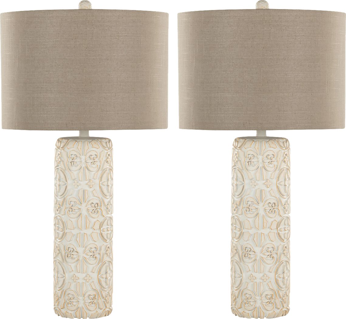 Iris Nest Off-White Lamp, Set of 2