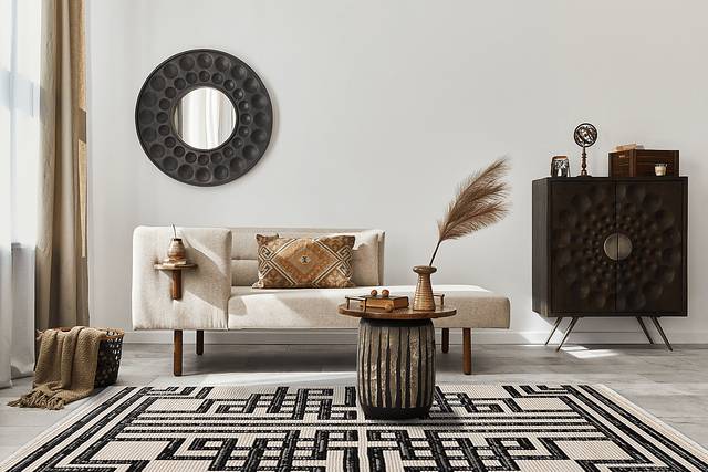 Irolam Black 5'7 x 7'7 Rug - Thumbnail - Image 2