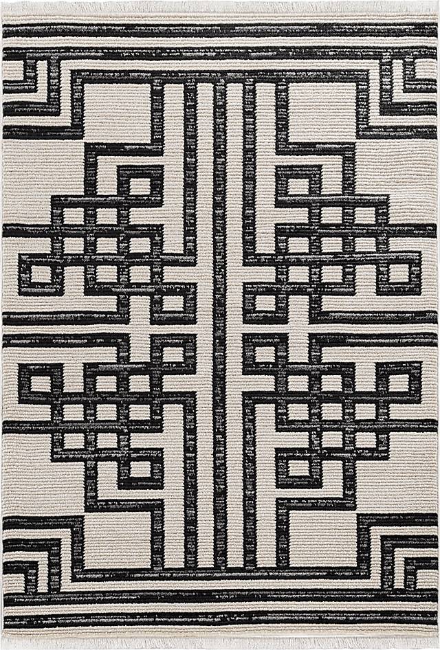 Irolam Black 5'7 x 7'7 Rug - Thumbnail - Image 1