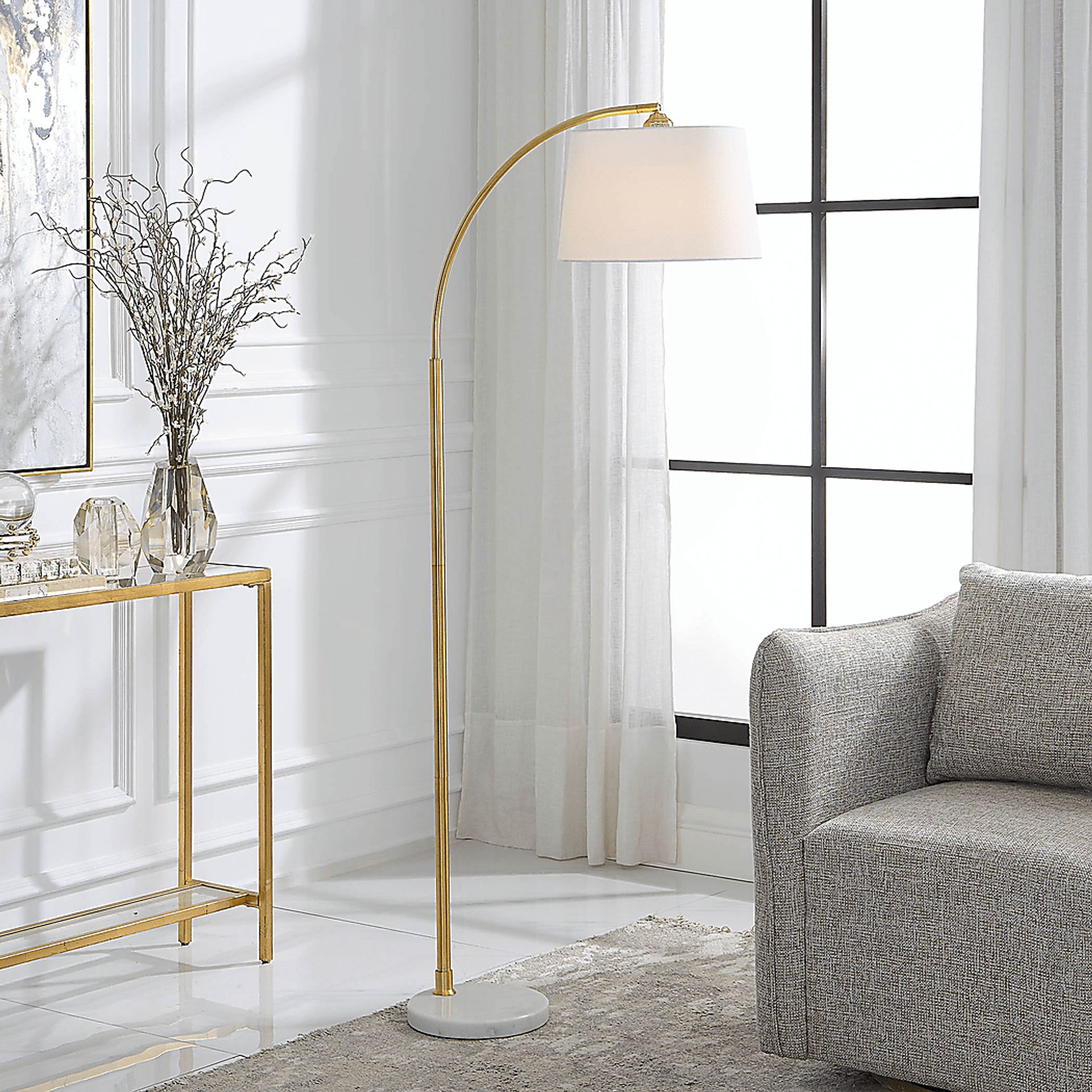 Irone Estates Gold Floor Lamp - Image 3