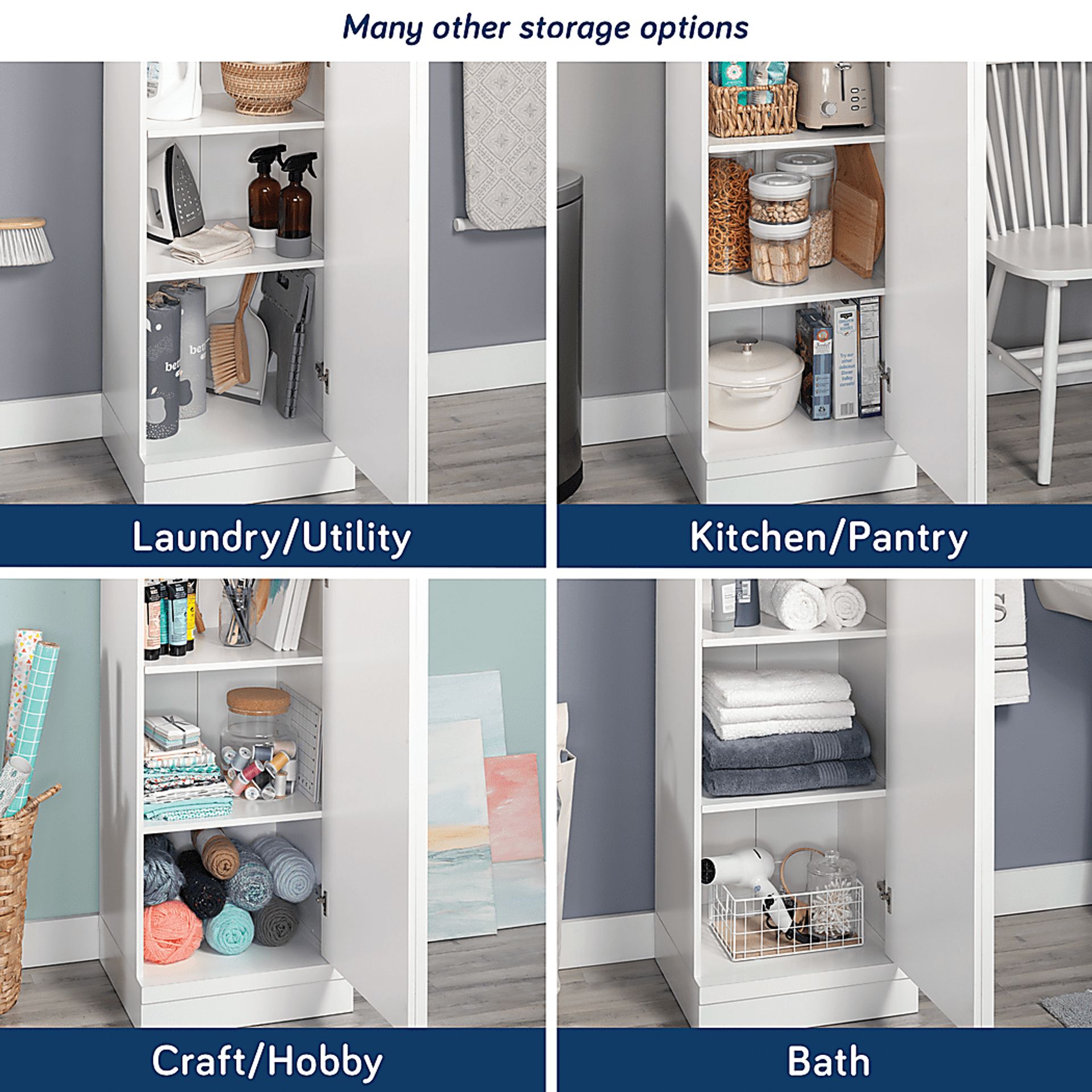 Ironhouse White Storage Cabinet - Image 3