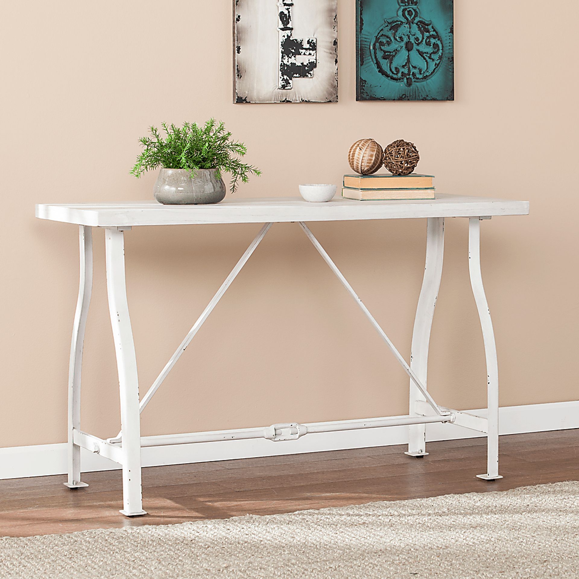 Irvington White Console Table - Image 2