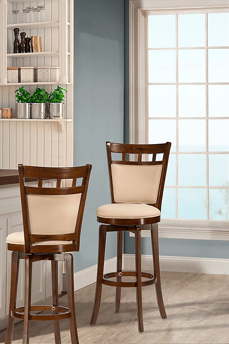 Irwell Ivory Swivel Barstool