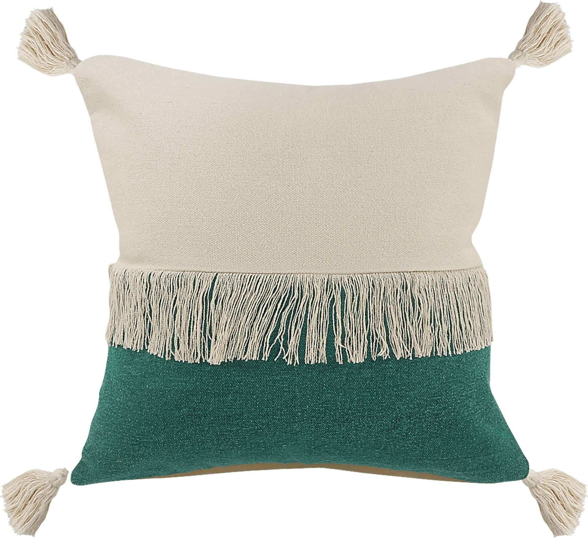 Isaam Cream/Green Pillow, Set of 2 - Image 3
