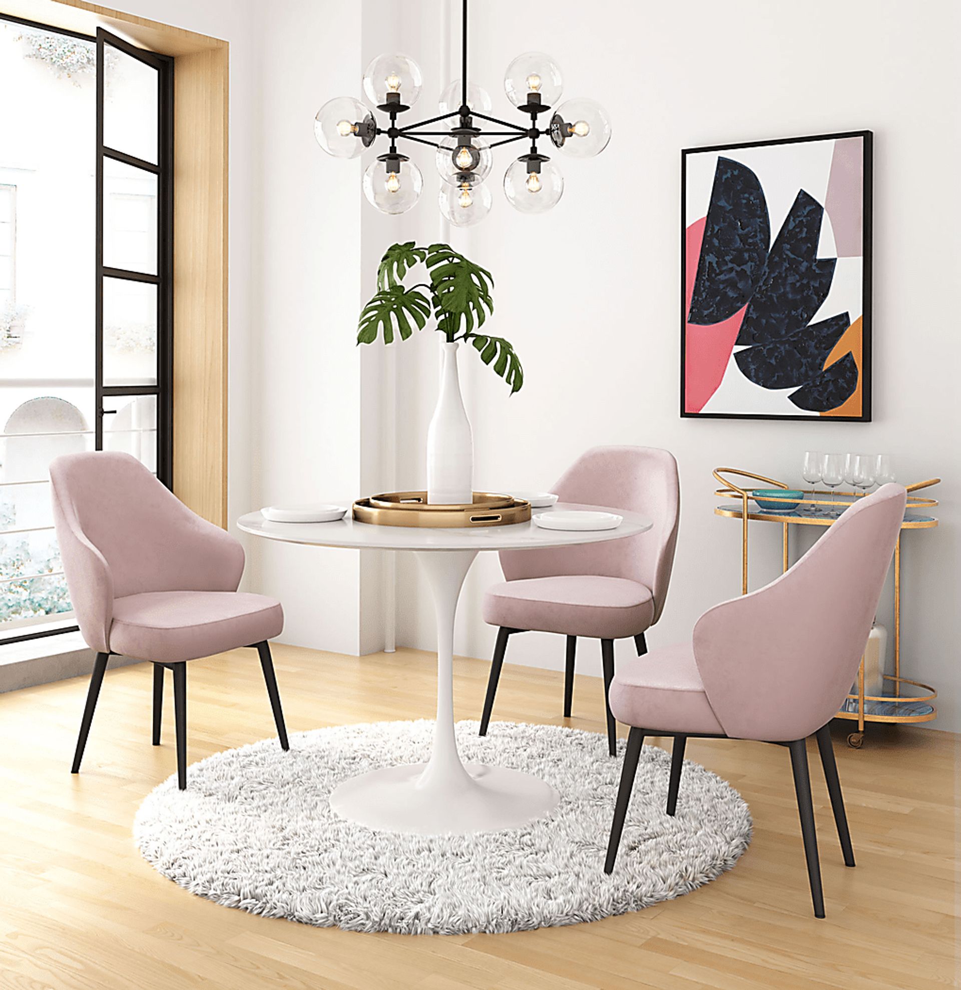 Isabeau Pink Side Chair - Image 6