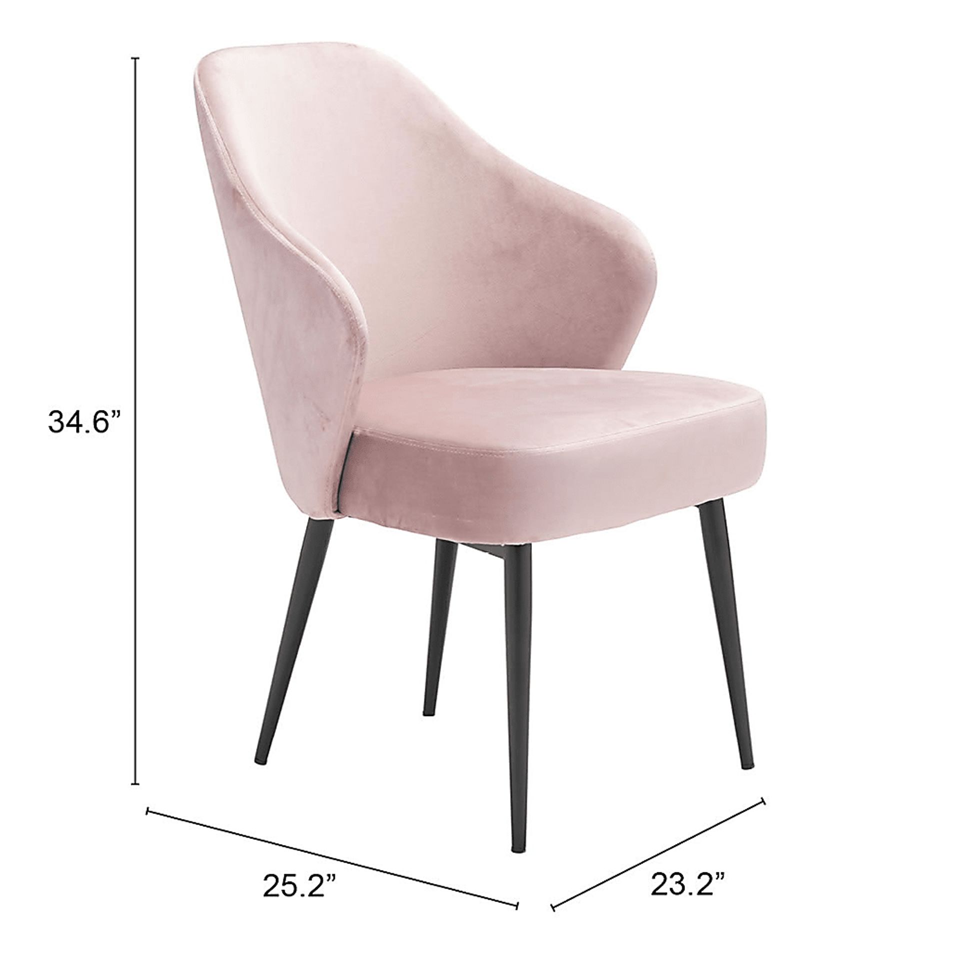 Isabeau Pink Side Chair - Image 7