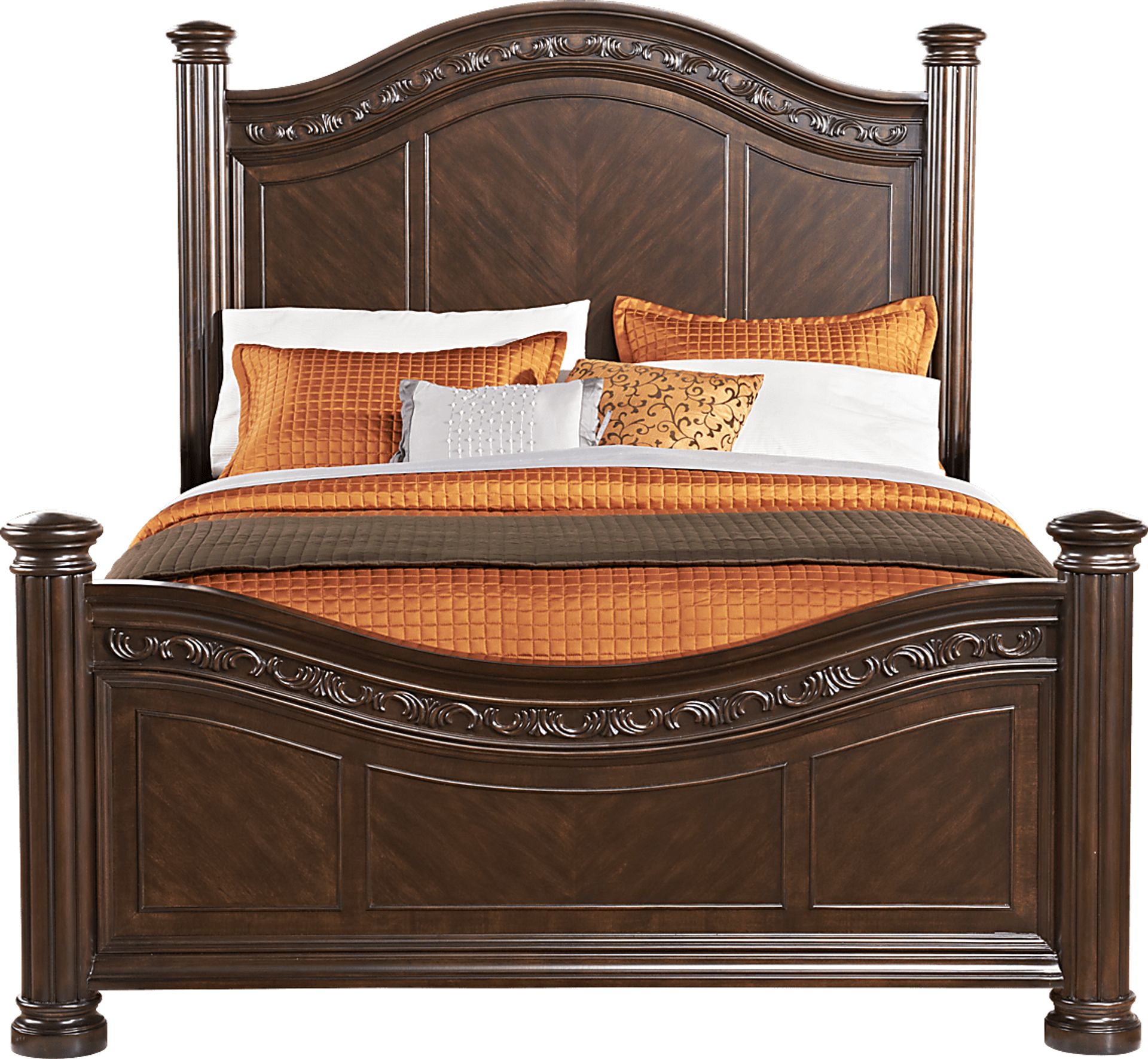 Isabella Dark Umber 3 Pc King Panel Bed - Image 1
