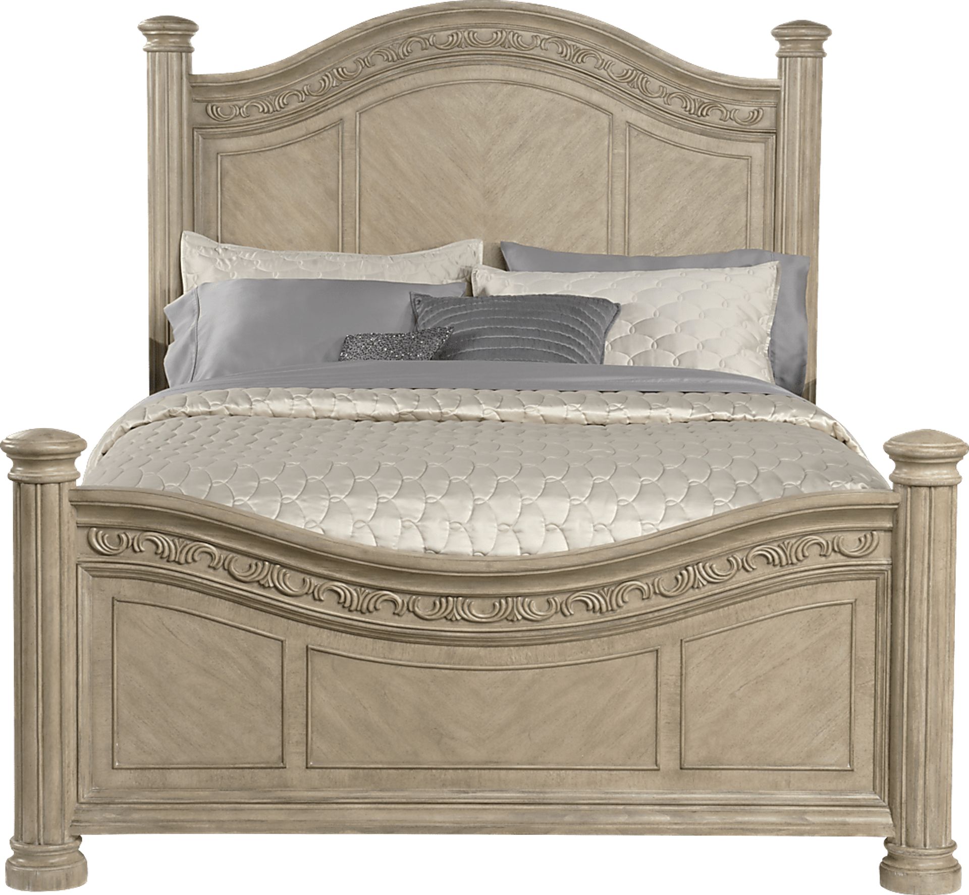 Isabella Light Wash 3 Pc Queen Panel Bed - Image 1
