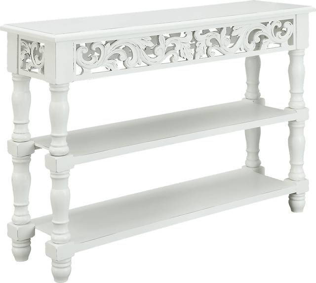 Isabeth White Accent Table - Thumbnail - Image 1