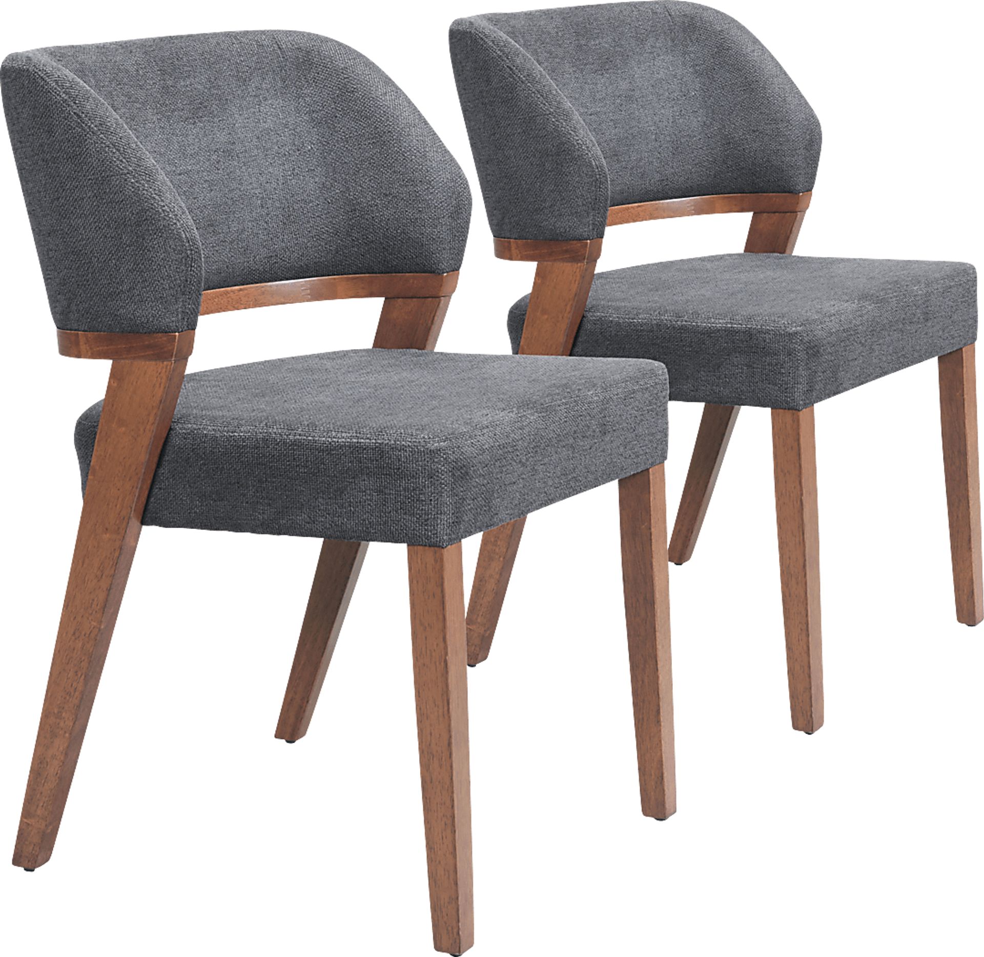 Isaev Gray Side Chair, Set of 2 - Image 1