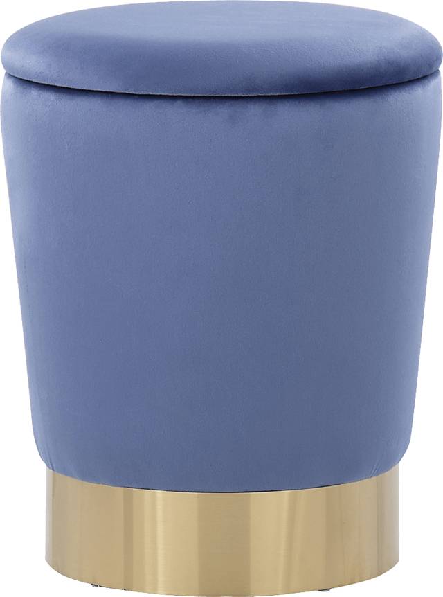 Isbill Blue Accent Ottoman - Thumbnail - Image 1