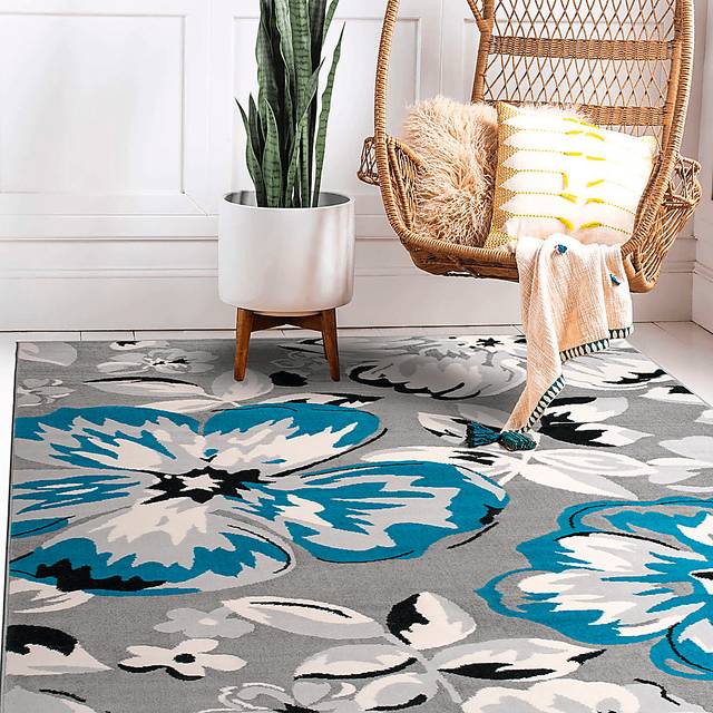 Iselana I Blue 5' x 7' Rug - Thumbnail - Image 5