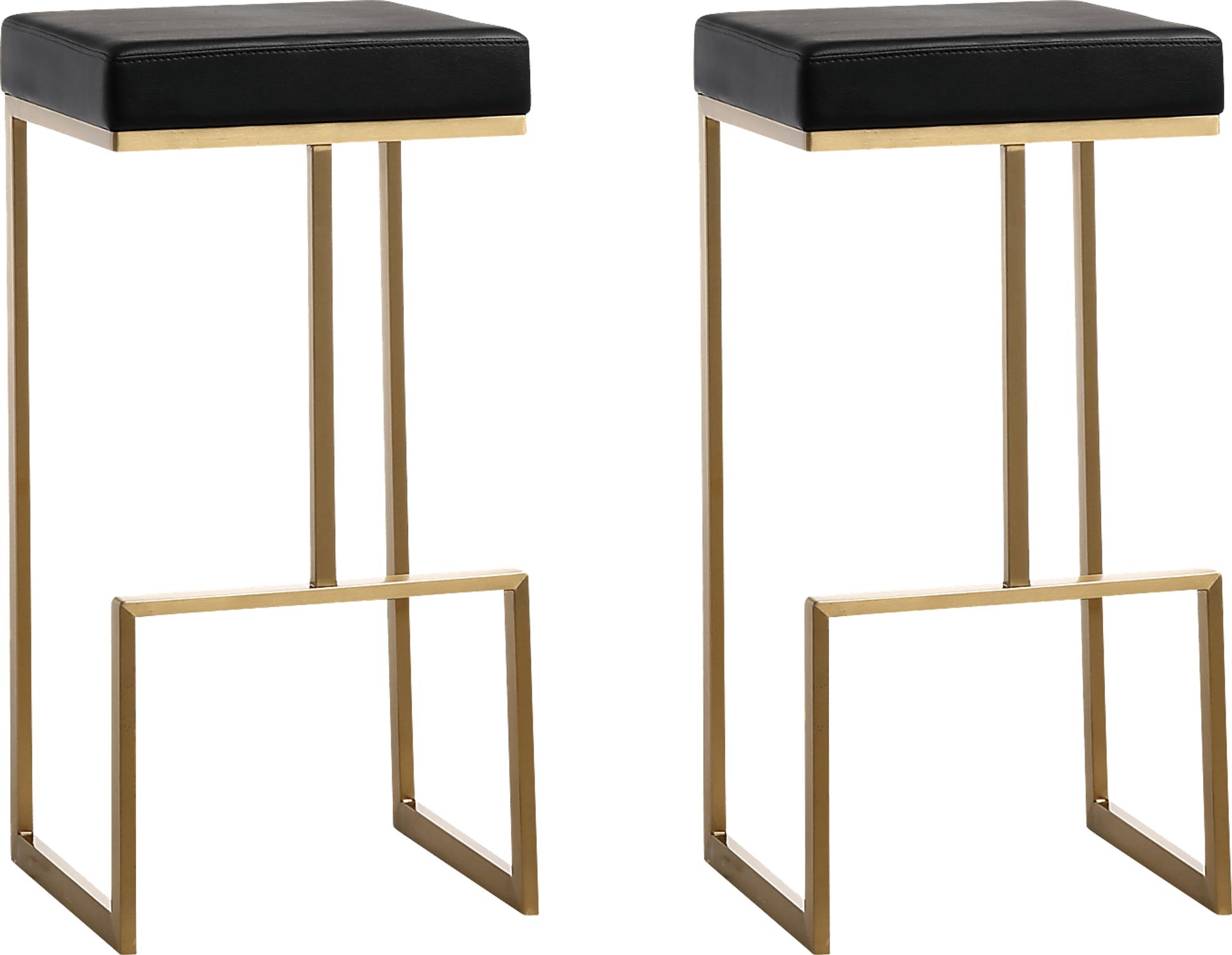 Isellan Black Barstool, Set of 2 - Image 1