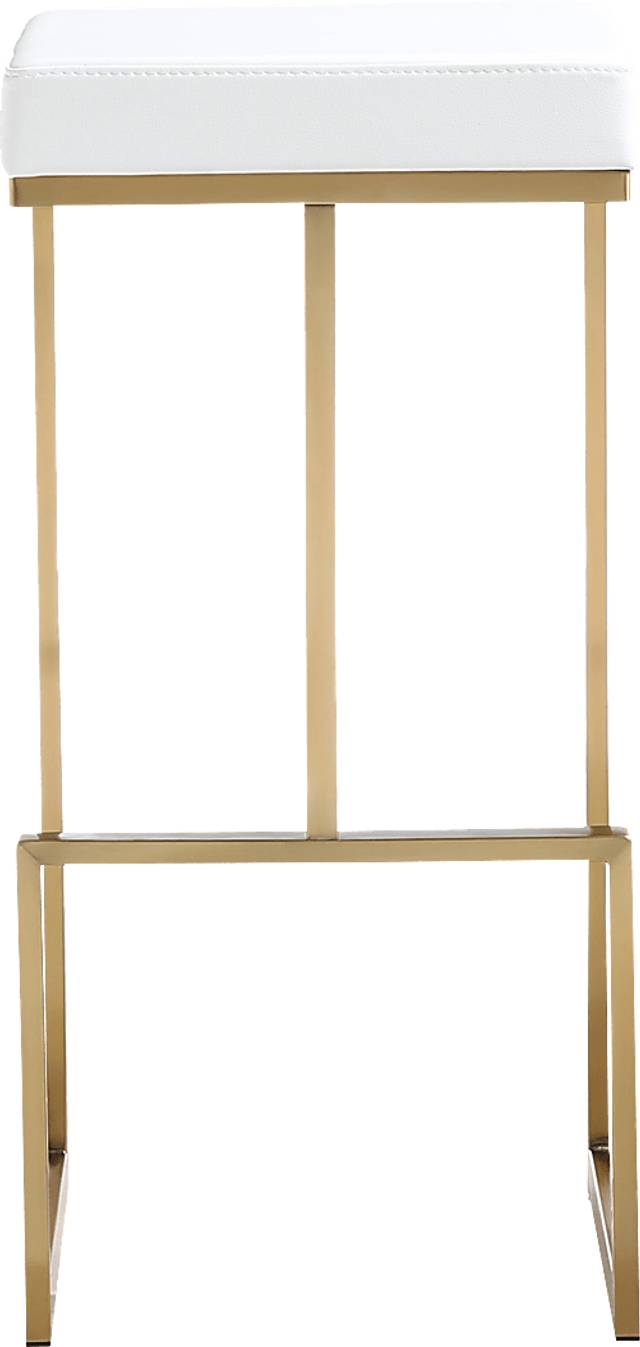 Isellan White Barstool, Set of 2 - Thumbnail - Image 2