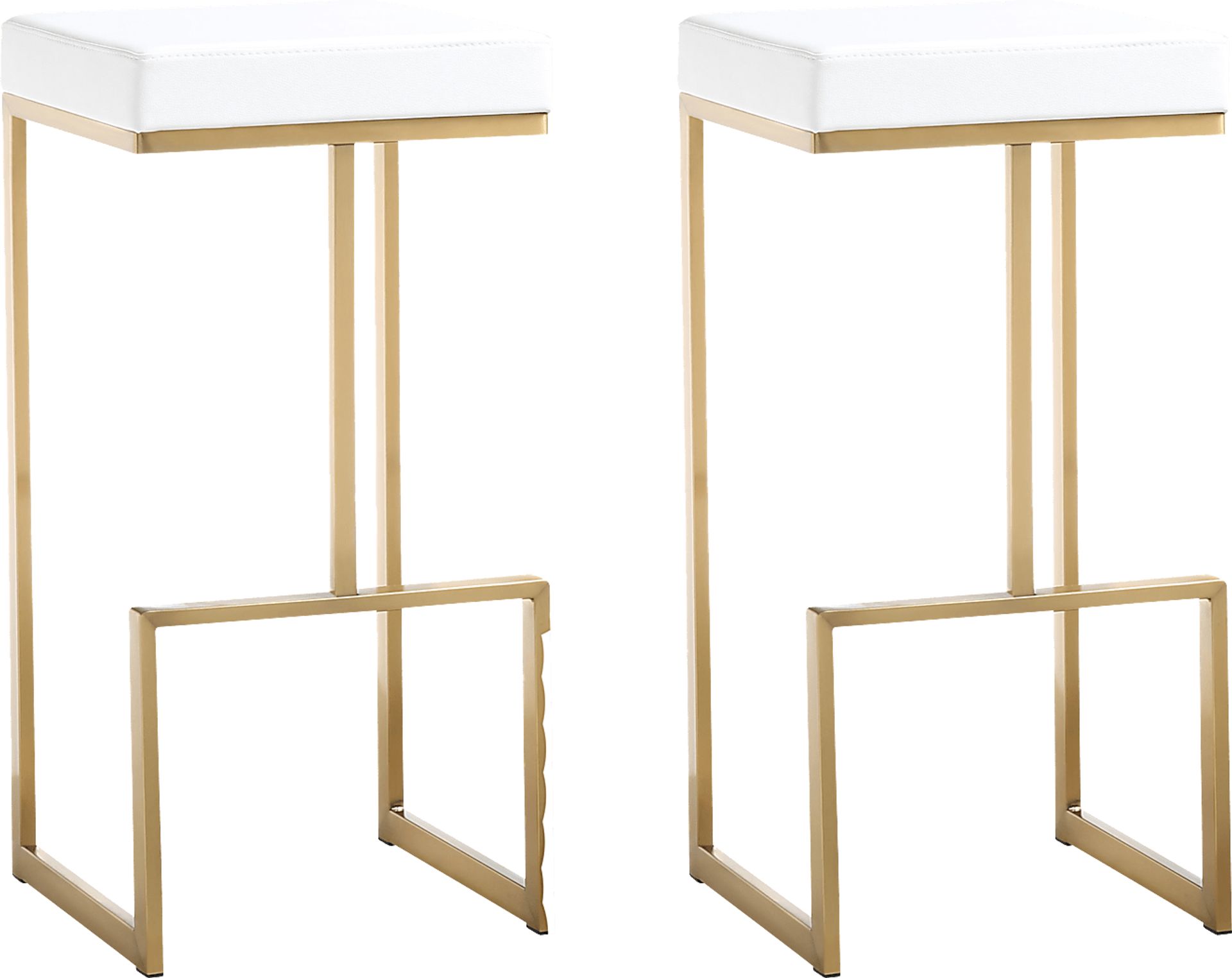Isellan White Barstool, Set of 2 - Image 1