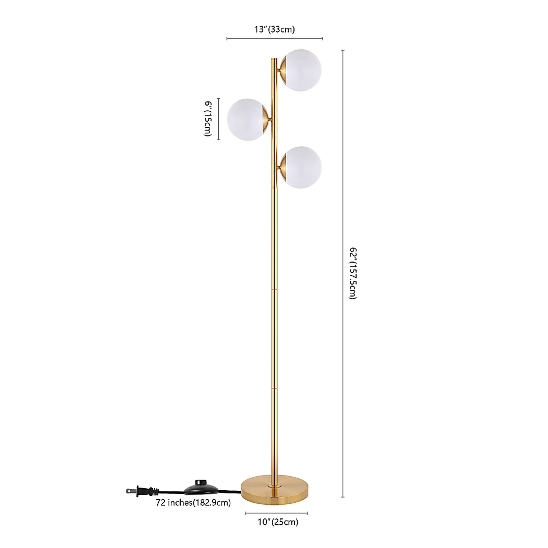 Isidore Cay Gold Floor Lamp - Image 2