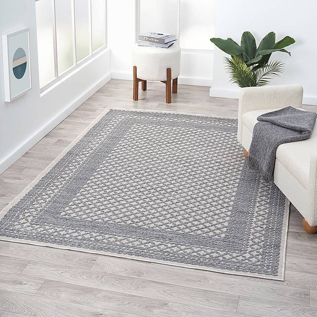 Isioco Blue 7'10 x 9'10 Indoor/Outdoor Rug - Thumbnail - Image 2