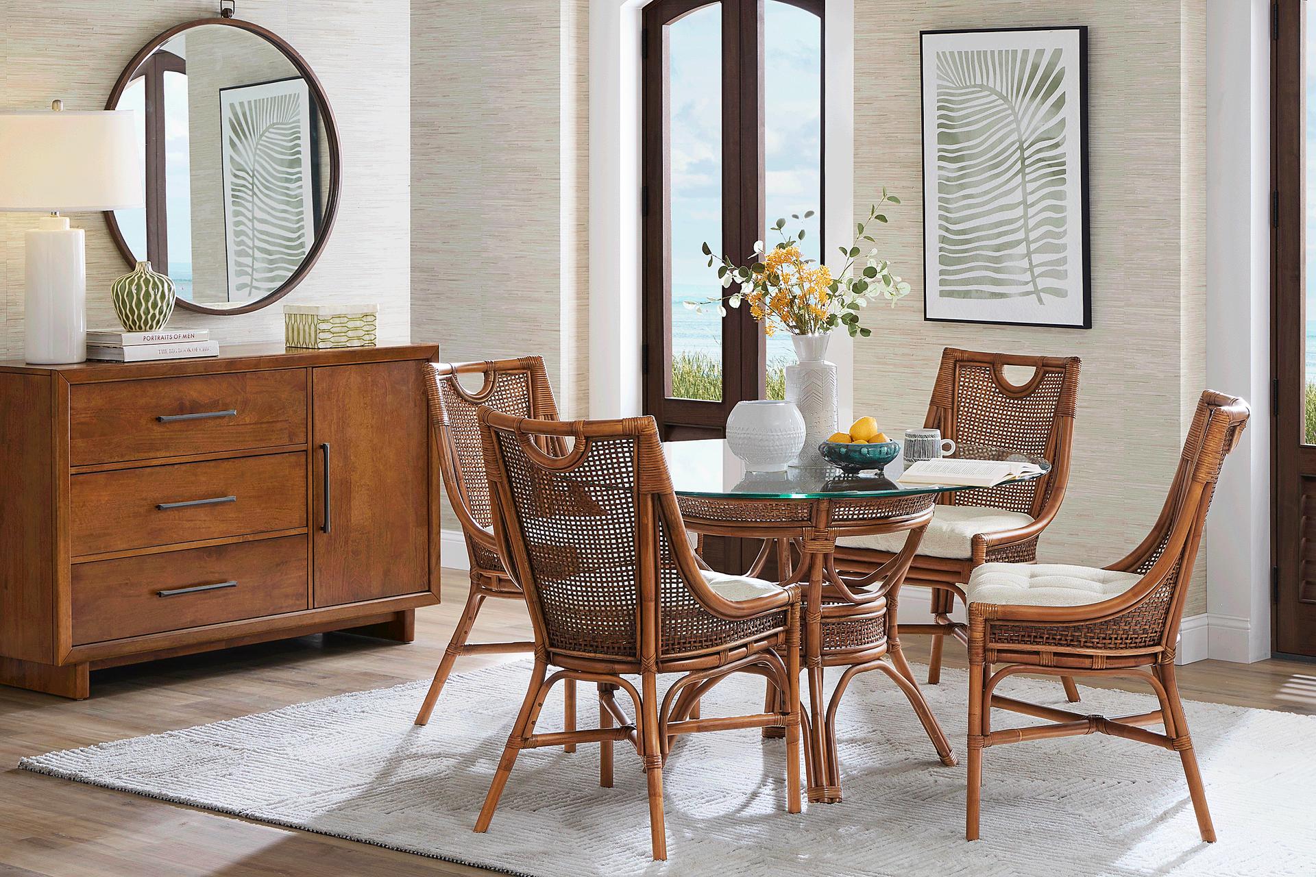 Isla Bay Brown 5 Pc Round Dining Room