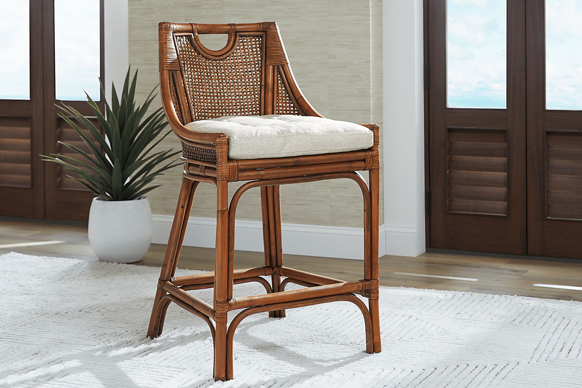 Isla Bay Brown Counter Height Stool - Image 4