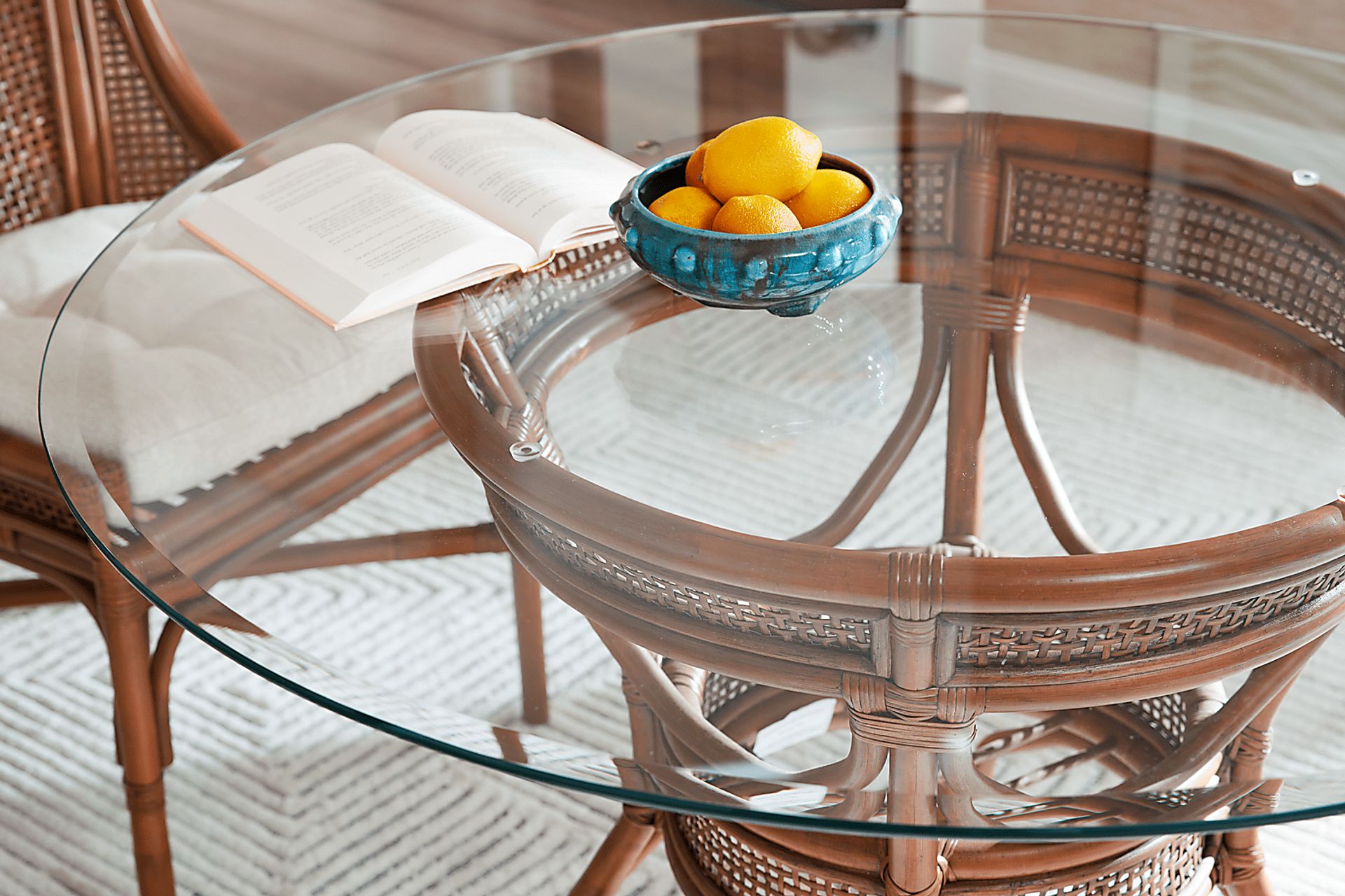 Isla Bay Brown Round Dining Table - Image 3