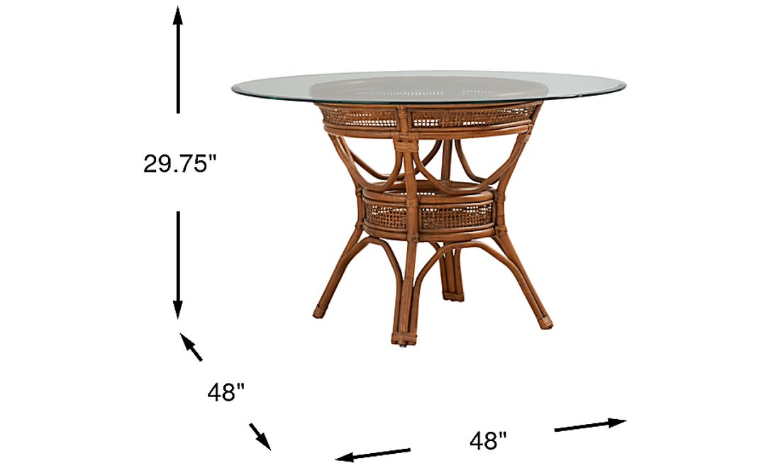 Isla Bay Brown Round Dining Table