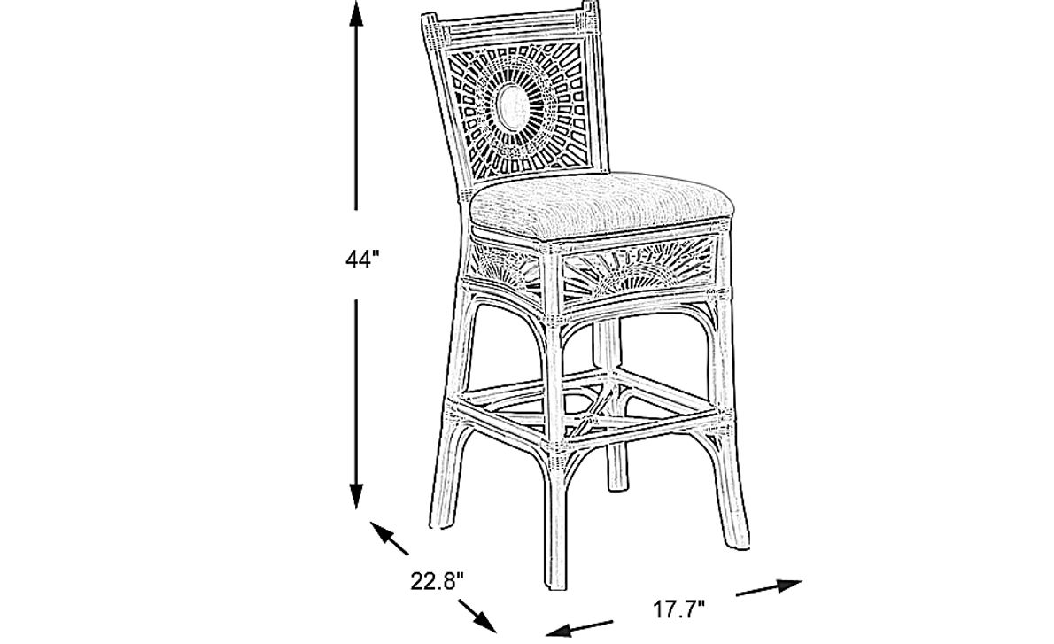 Island Sunrise Brown Barstool
