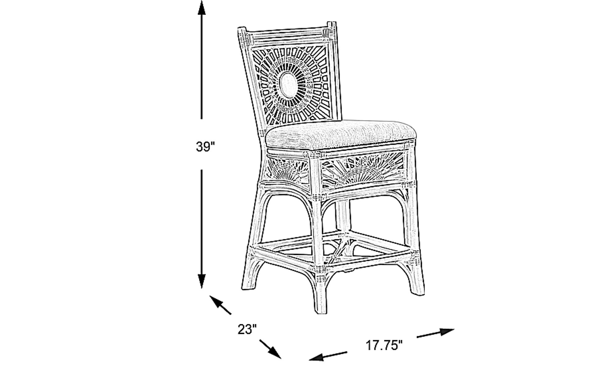 Dimension Image. Please refer to the Dimension Tab on this page for dimension details.