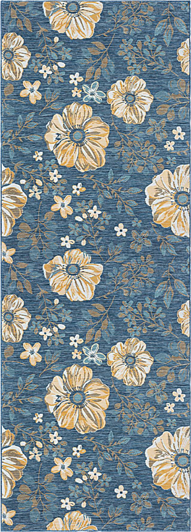 Ismaela Blue 2' x 8' Indoor/Outdoor Runner Rug - Thumbnail - Image 1