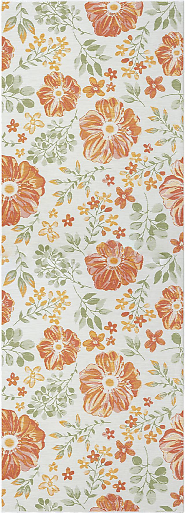 Ismaela Ivory 2' x 8' Indoor/Outdoor Runner Rug - Thumbnail - Image 1