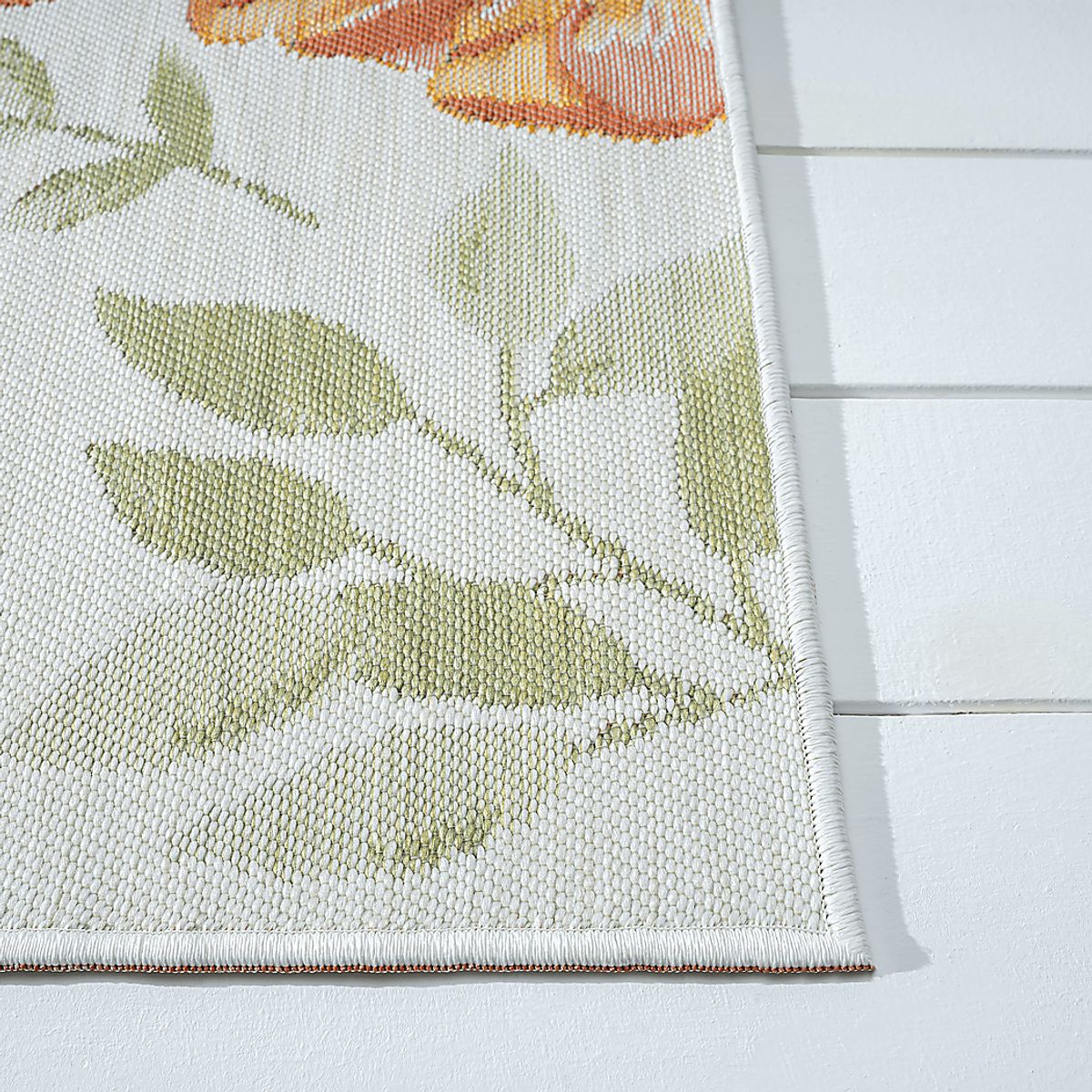 Ismaela Ivory,Orange Beige,Orange,Red Outdoor Rugs | Rooms to Go
